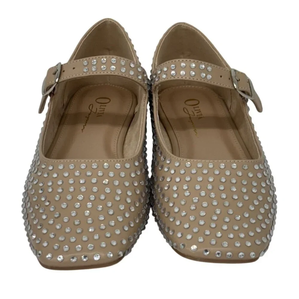OLIVIA FERGUSON / Nancy / Flat / Mary Jane / With Diamonds encrusted Rhinestone-